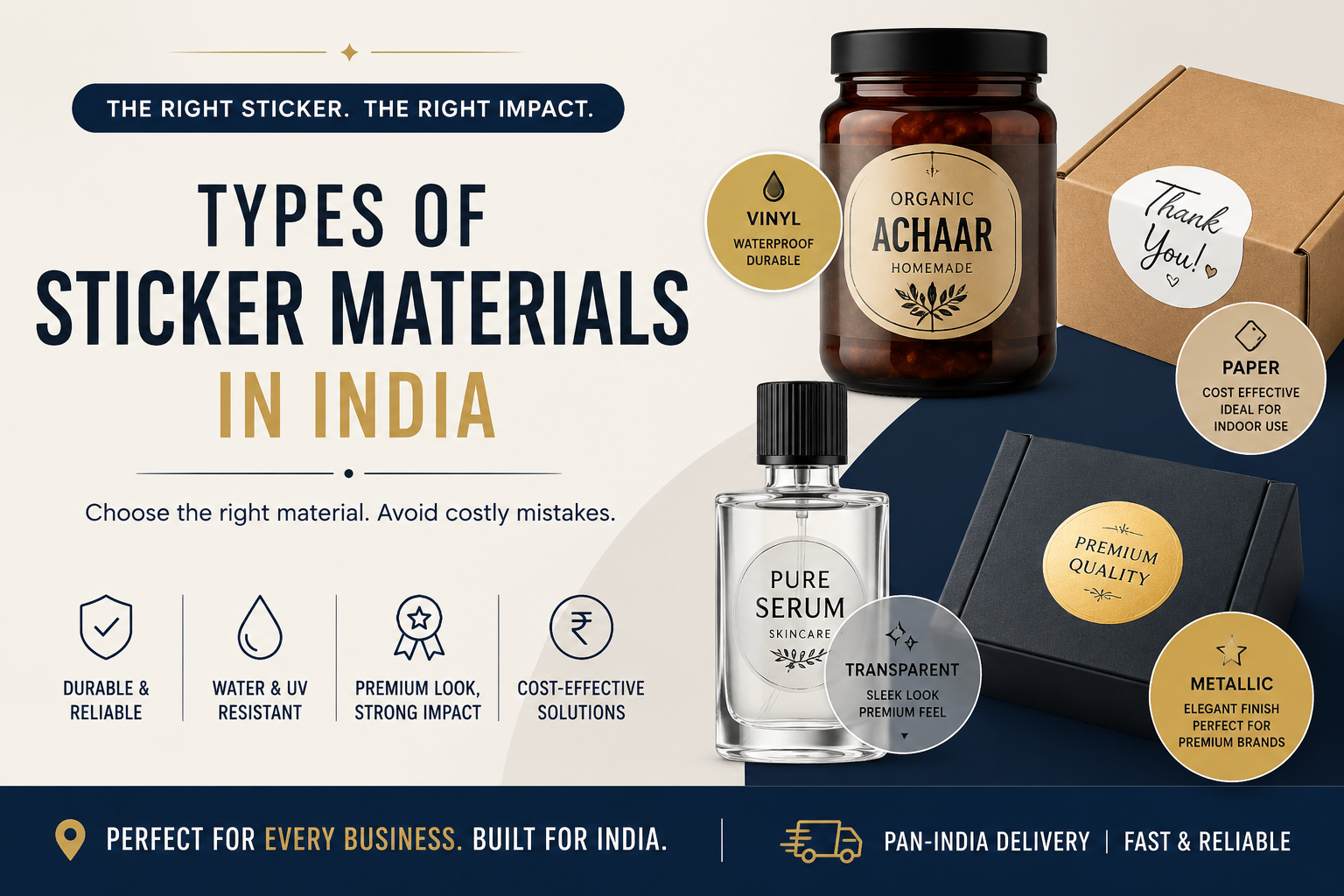 Types of Sticker Materials in India