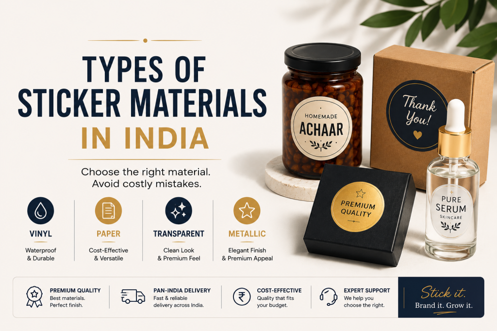 Types of Sticker Materials in India
