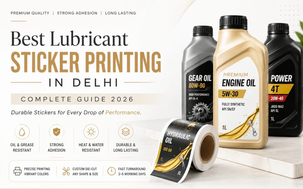 Best Lubricant Sticker Printing in Delhi