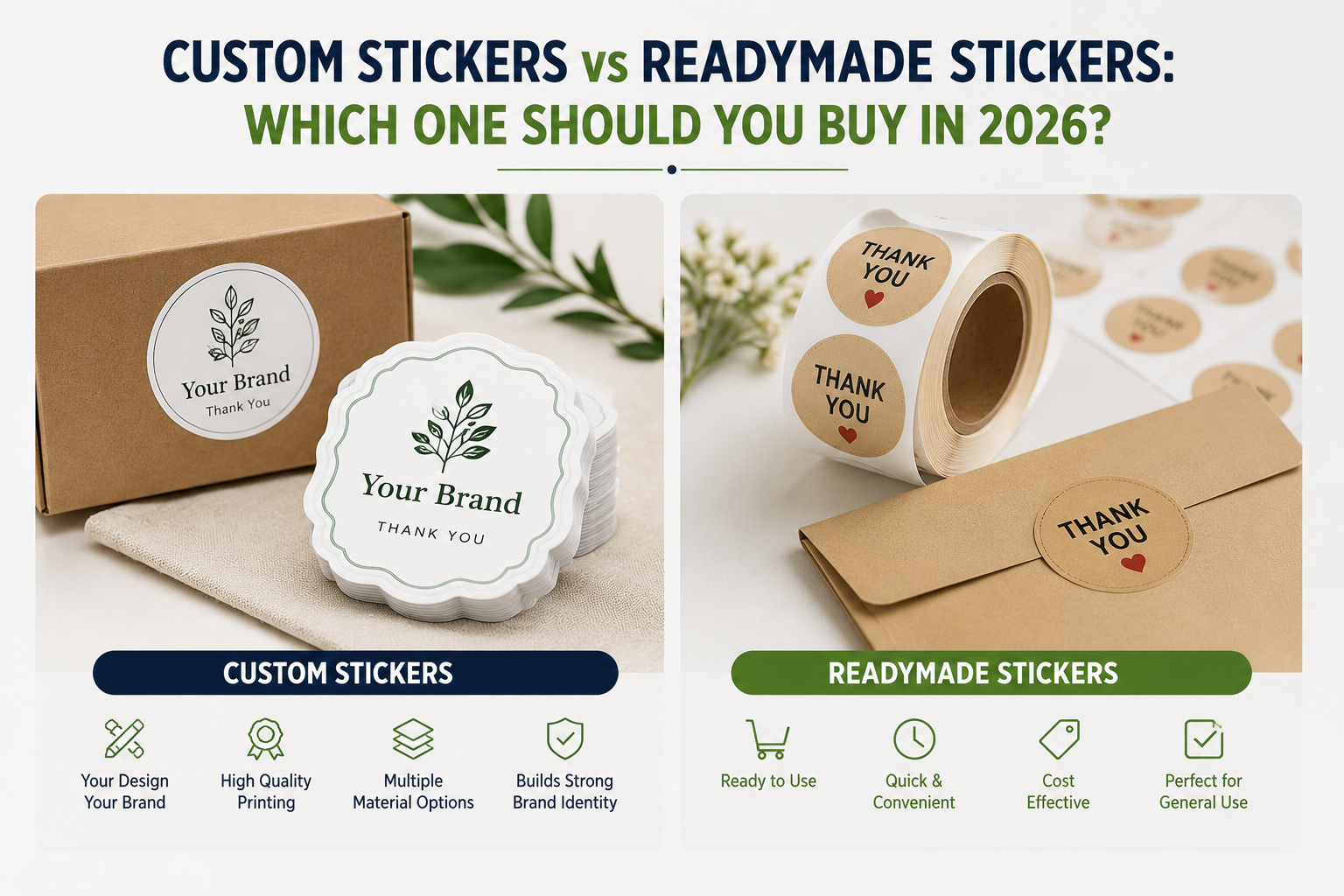 Custom Stickers vs Readymade Stickers
